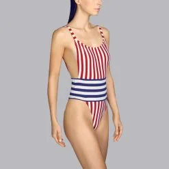 Devant -Bikini Magasin de vente 3408637RED Trikini Maillot De Bain Special Andres Sarda Swimwear Naif Rouge 2
